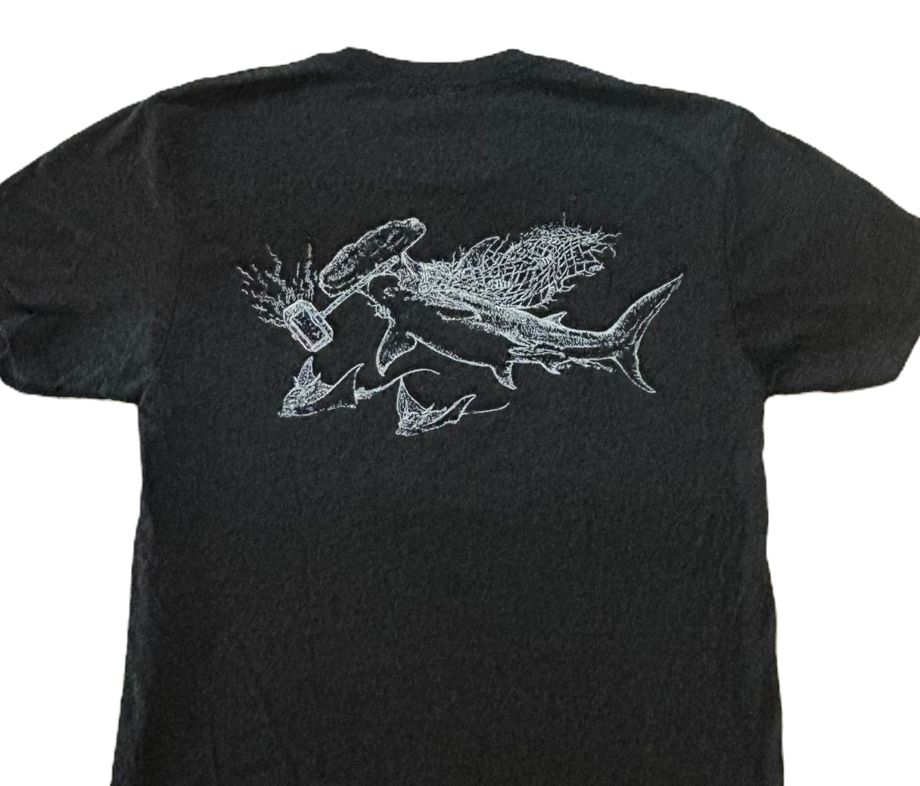 Thor the Great Hammerhead Shark Conservation Tee – Heather Black