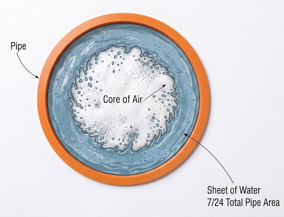 Figure 1 - Cross-Section of Stack Flowing at Design Capacity