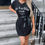 Thumbnail: Die for D'or Black T-Shirt Dress (one size) 