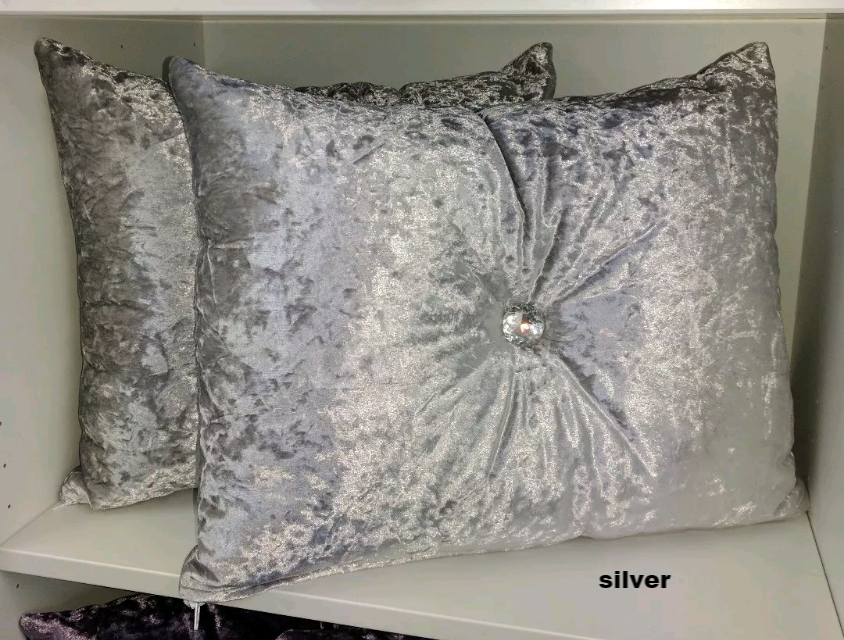 18x13inch Crushed Velvet Rectangle Cushion (various colours)