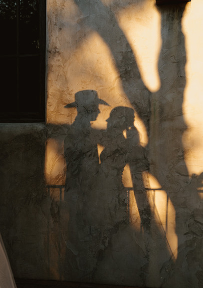 Golden hour portrait of Halle and Quinten at Lost Mission in Spring Branch, Texas