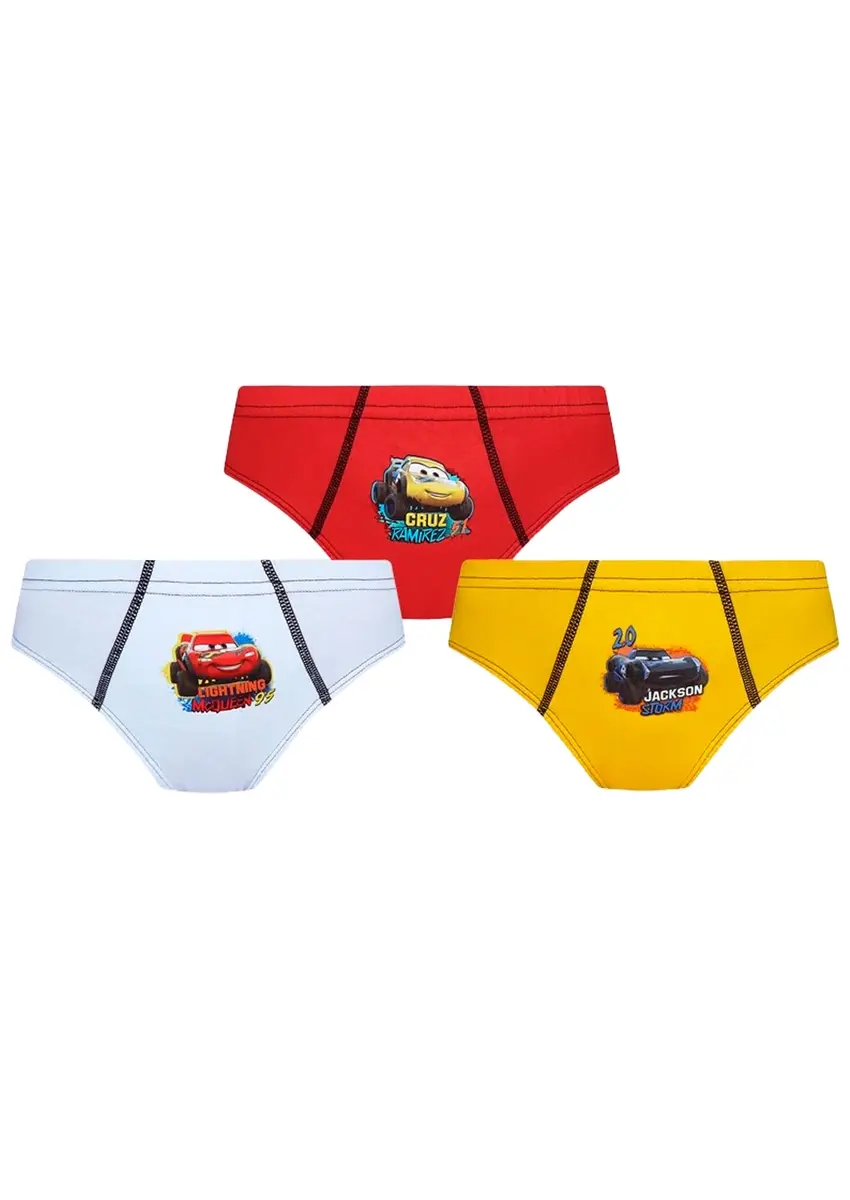 Kit 3 Cueca Slip Disney Carros Ref:00175 Lupo