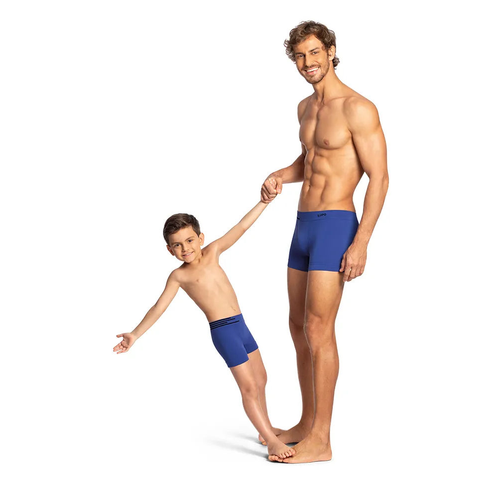 Cueca Boxer Sem Costura Infantil Lupo