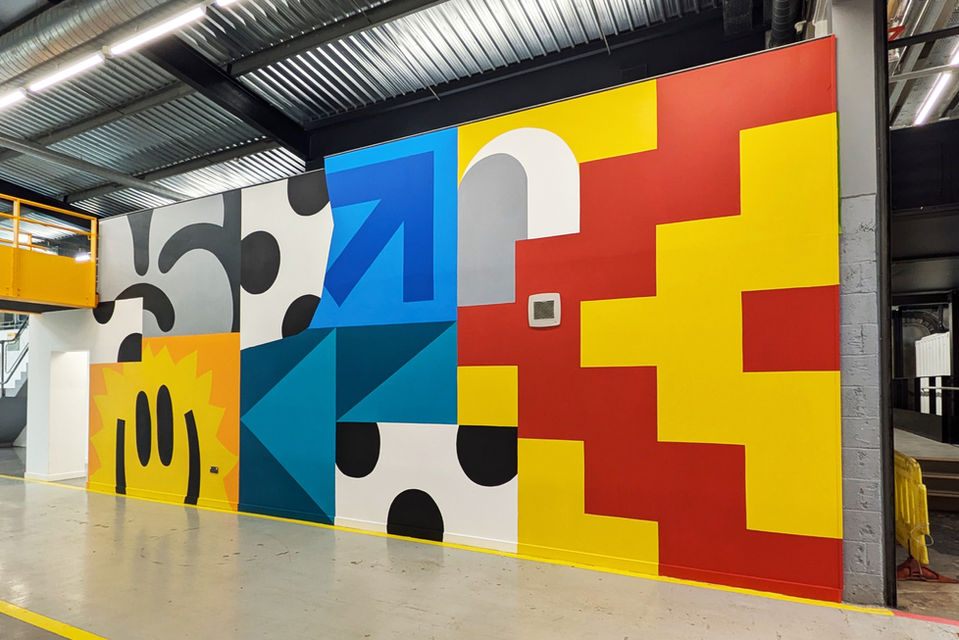 manchester graphic mural