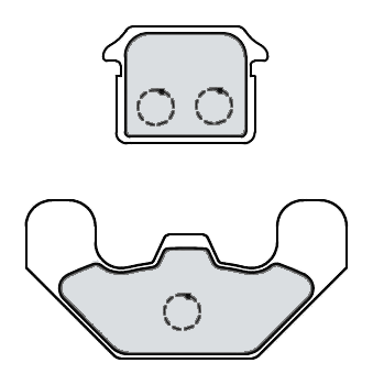Motorcycle Brake Pads - 38 × 27 × 11 / 74 × 36.5 × 8 mm product image 1