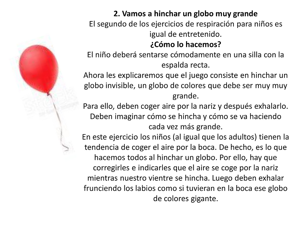 Ejercicio de respiración el globo