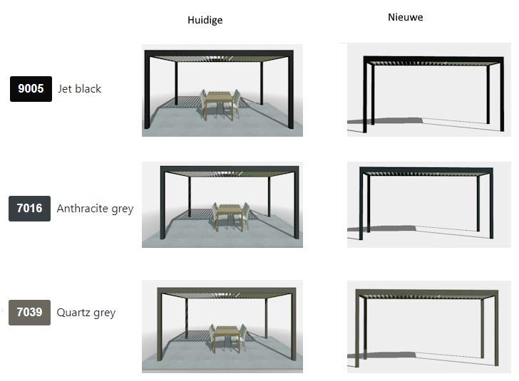 How do our 3D configurators display your outdoor structure in actual color?