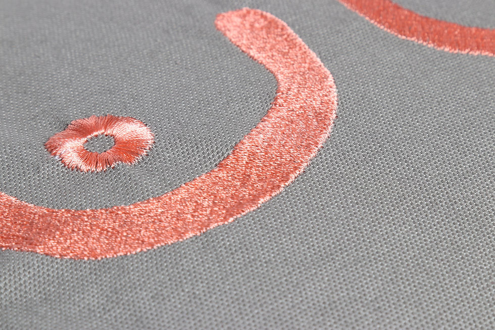 Thumbnail: Pillow Case Set of 3 boobs embroidery designs gray