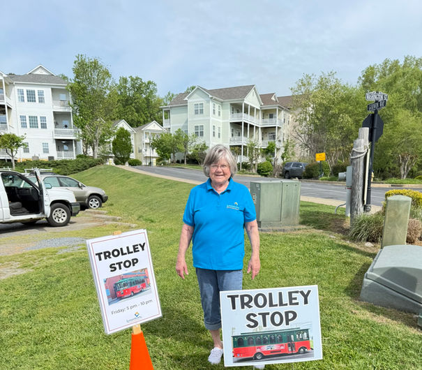 Trolley Stop #11: Wharf
On the corner of Washington Street and Godwin Way.