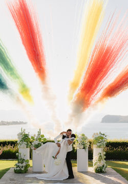 Color Firework In Crete , Wedding in Crete