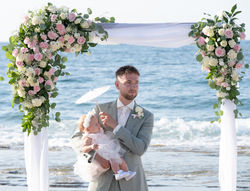 elegant beach wedding ceremony in crete, Greece planned by I Do Crete