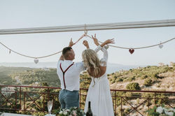 Just married. Chania Villa Ceremony Location.