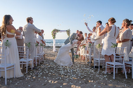 elegant beach wedding ceremony in crete, Greece planned by I Do Crete
