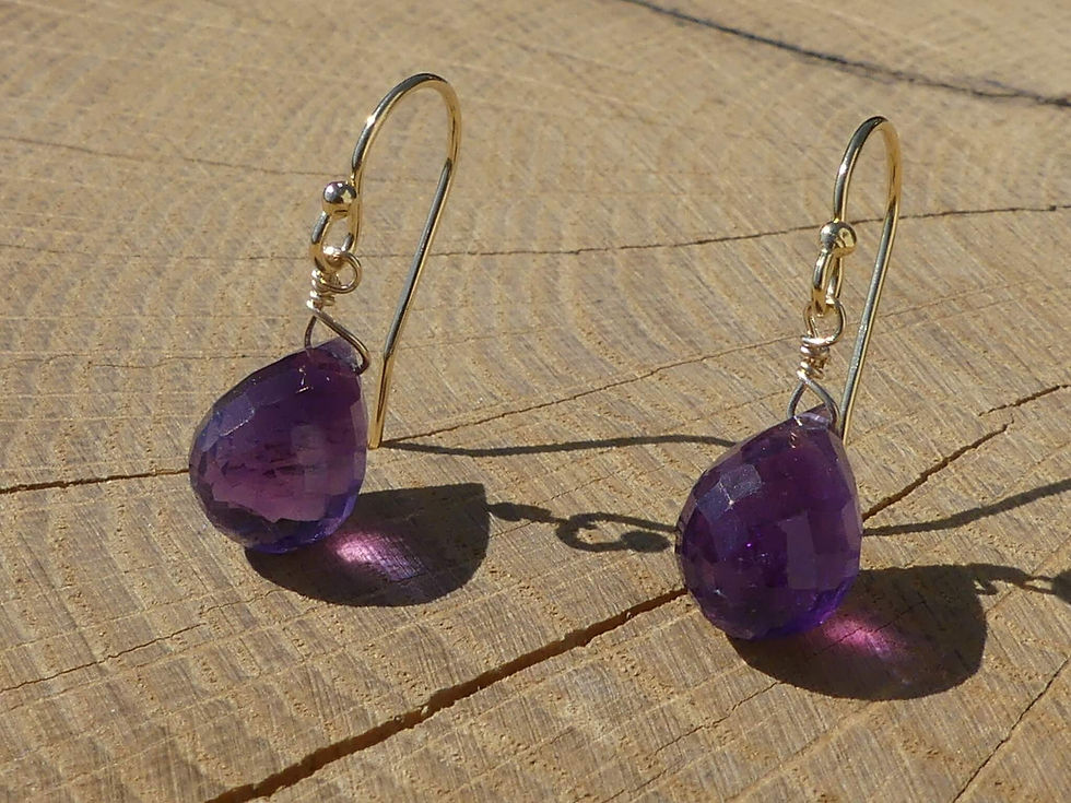 Thumbnail: Amethyst Drop Earrings