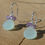 Thumbnail: Aqua Blue Chalcedony Earrings topped with Pink Amethyst