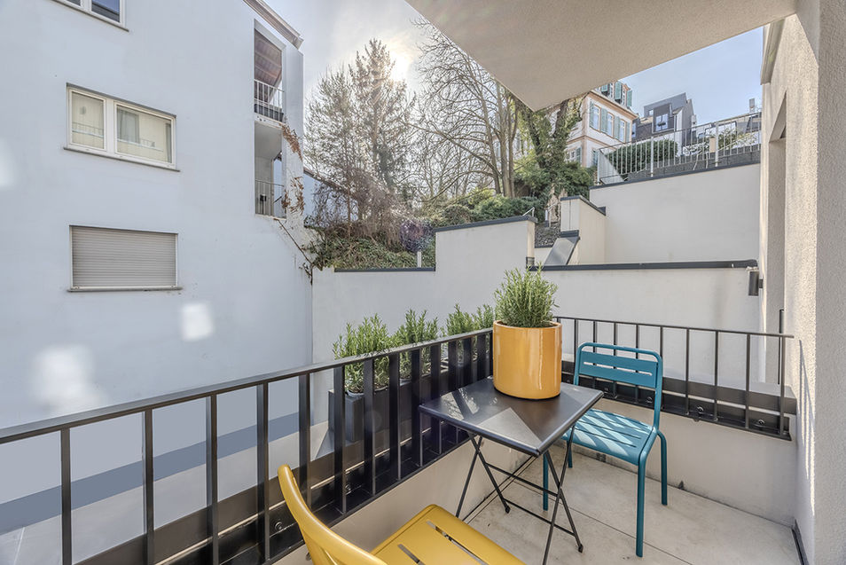 Balkon in Frankfurt am Main, Deutschland