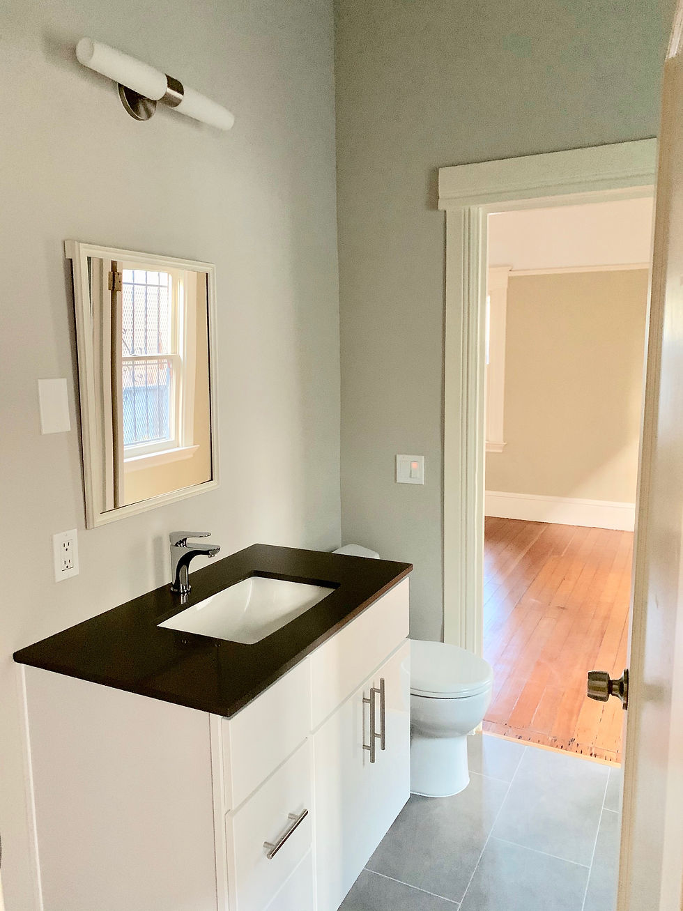 New vanity and toilet