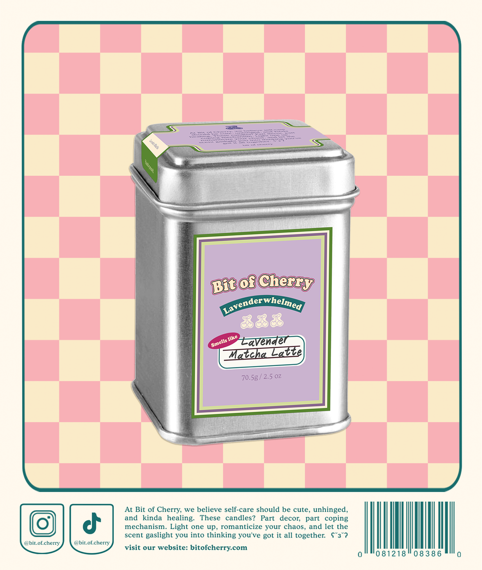 Lavender Matcha Latte candle Bit of Cherry