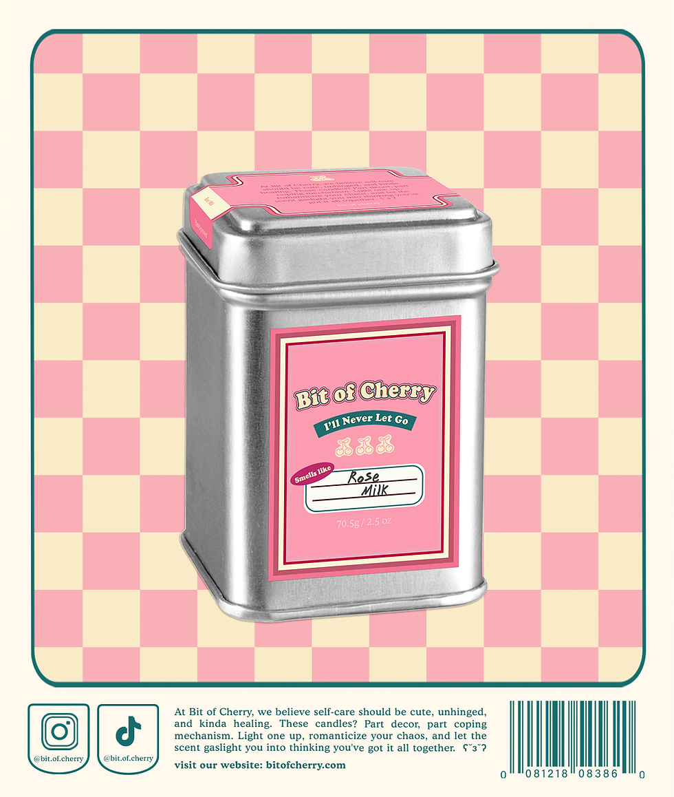 Rose Milk candle Bit of Cherry