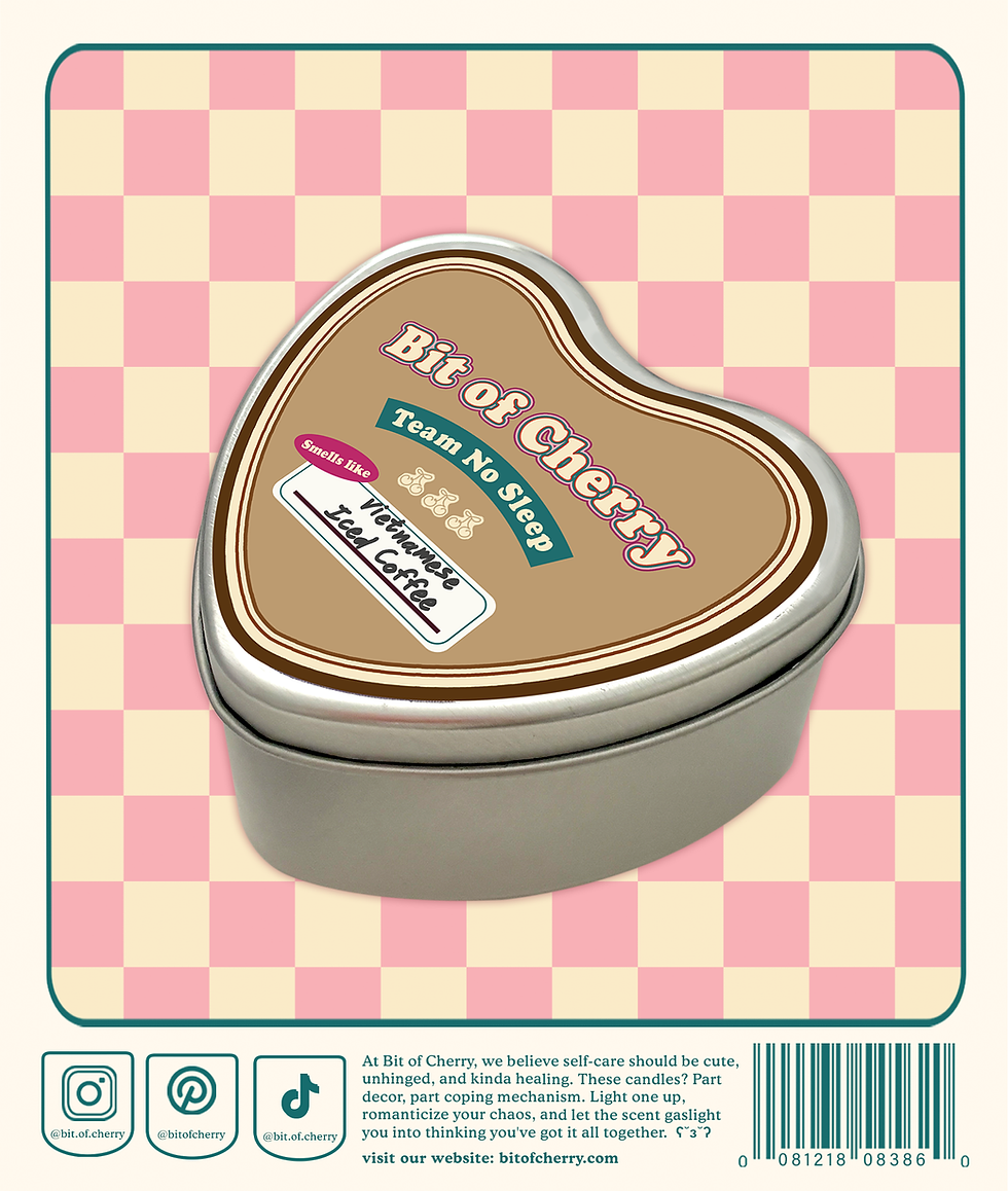 vietnamese iced coffee candle heart tin 4.2 oz team no sleep