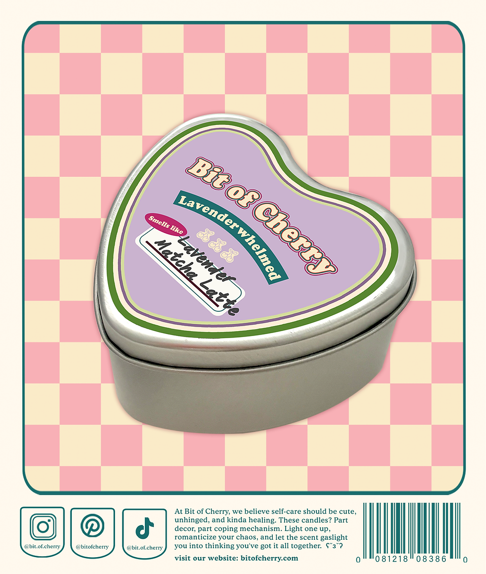 lavender matcha latte heart tin candle 4.2 oz lavenderwhelmed