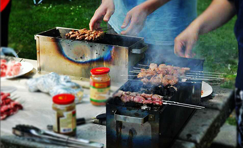 Arranged Food and Objects