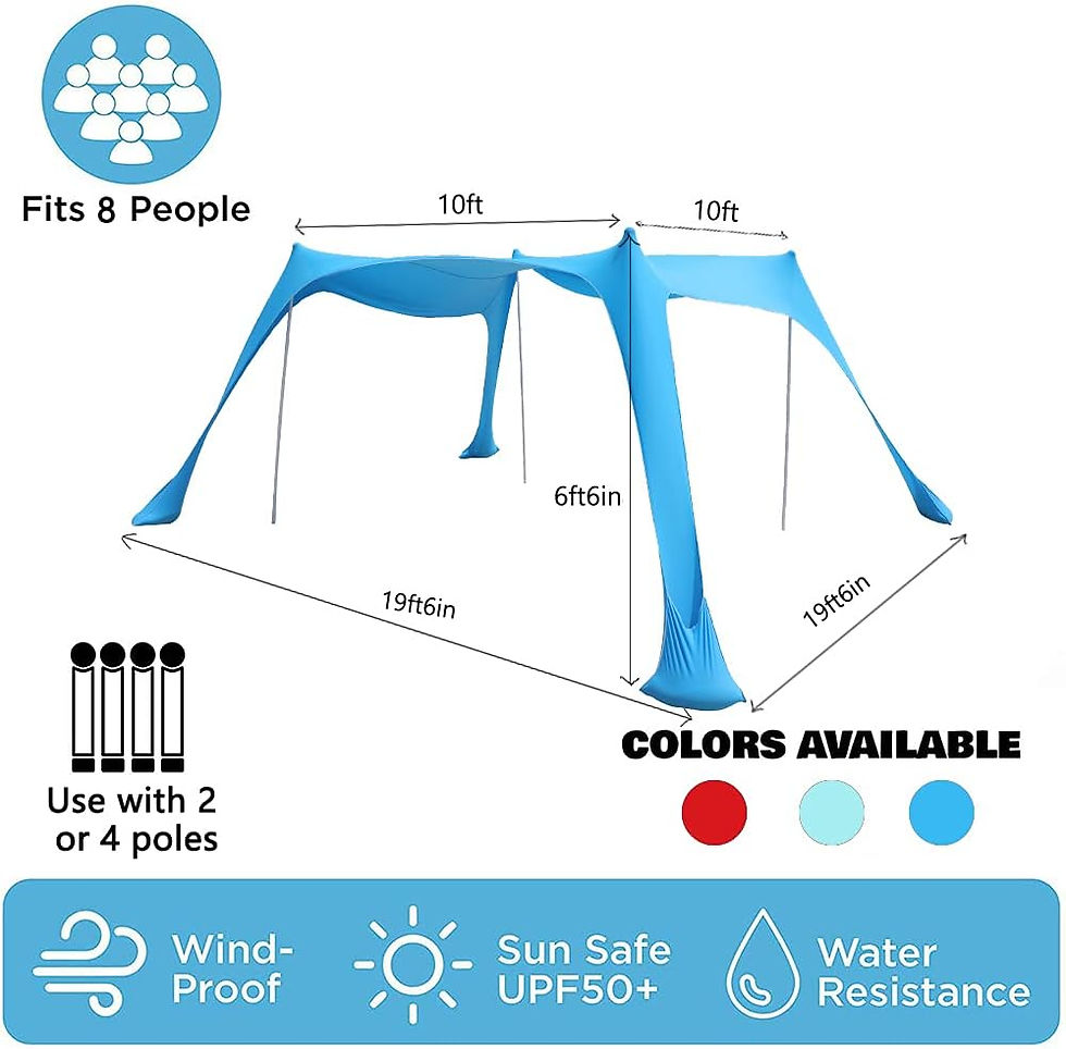Beach Tent Canopy – 10′ × 10′ Pop-Up