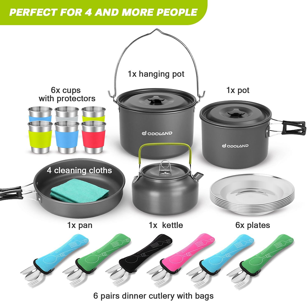 Elements of the 39-Piece Camping Cookware Set