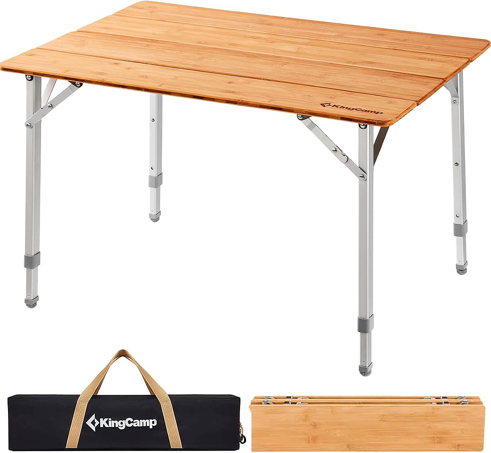 adjustable height folding table bamboo overall