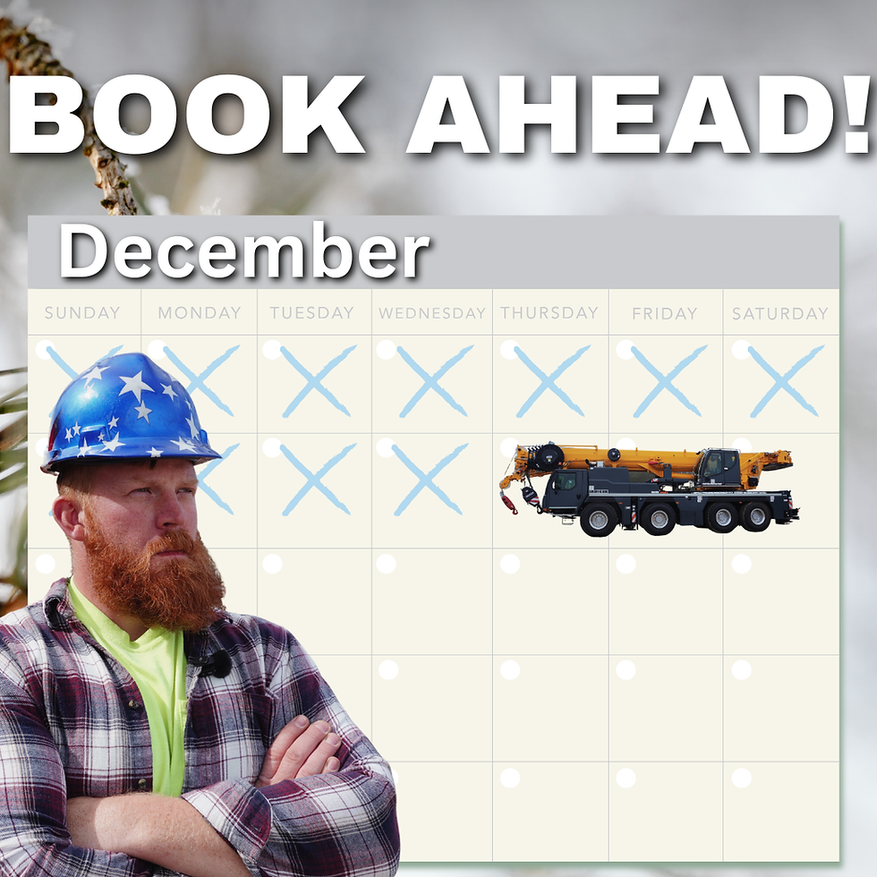 Crane scheduling holidays December