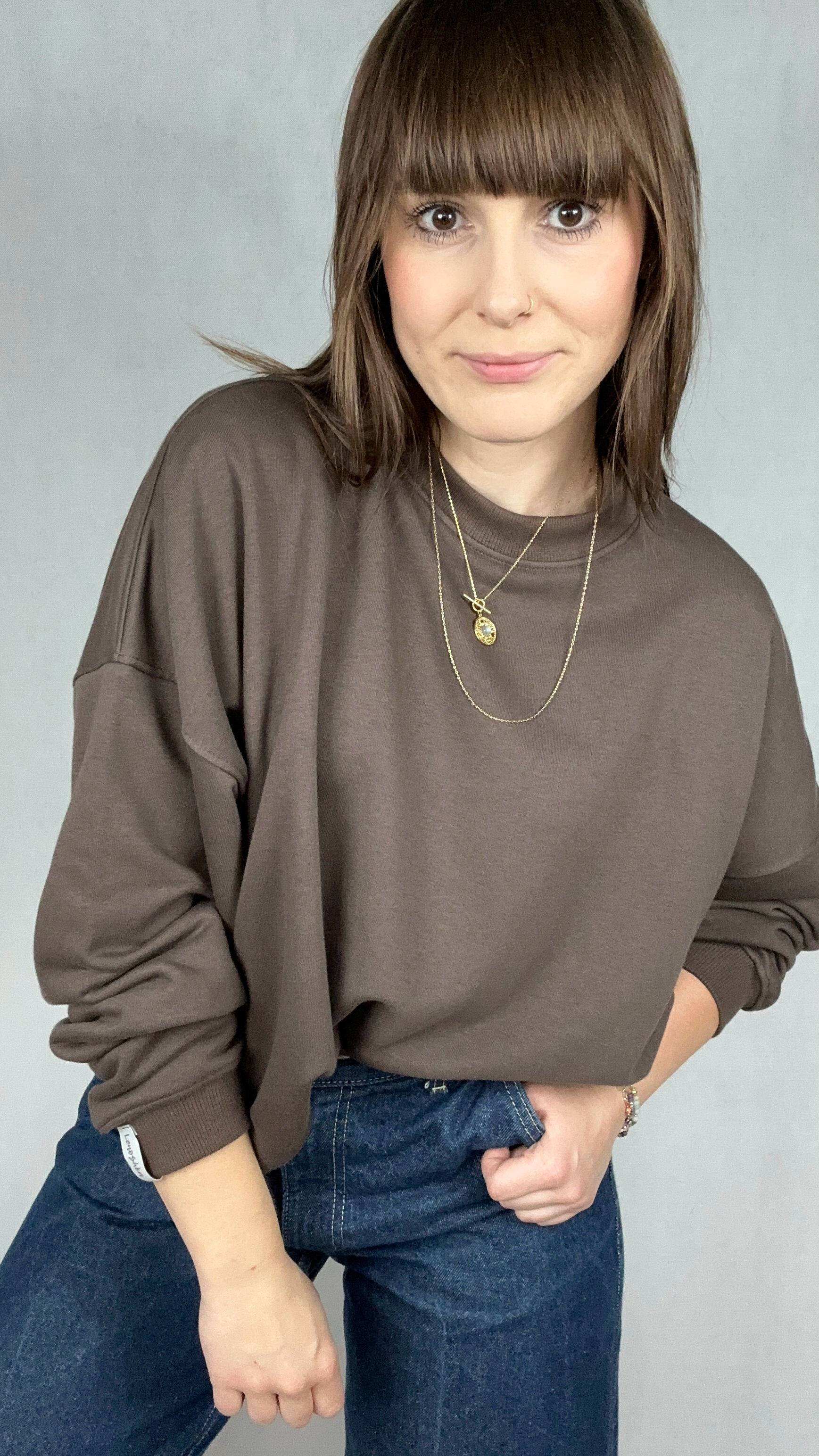 Bluza basic -Czekolada