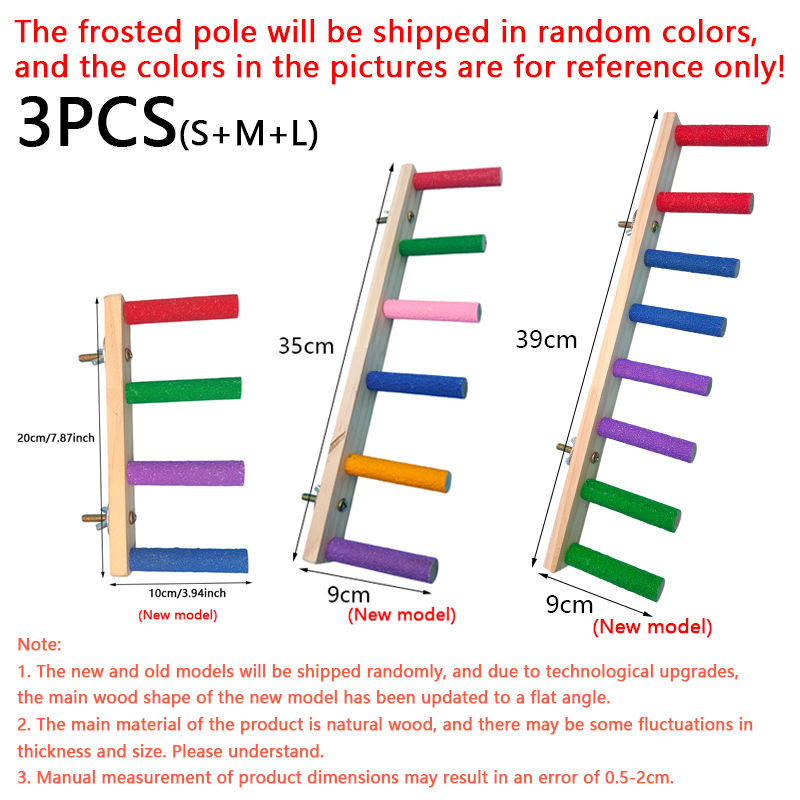 Thumbnail: 4/6/8 Step Bird Climbing Ladder Parrot Toy Ladder Bird Interaction Fun Climbing 
