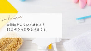 大掃除をムリなく終える!11月のうちにやるべきこと