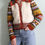 Thumbnail: Vintage handknitted Fair Isle bomber with zipper