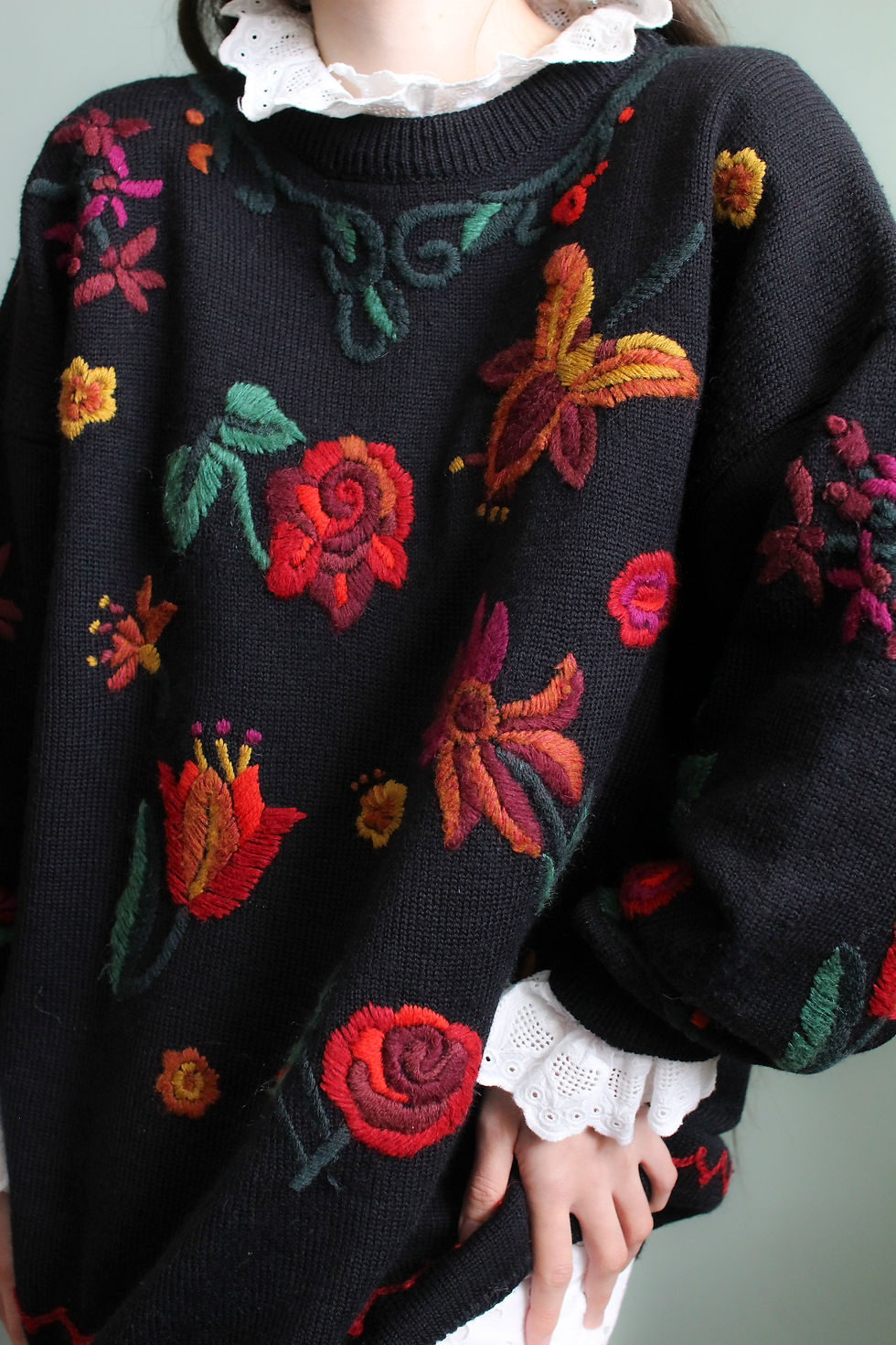 Thumbnail: Vintage knitted sweater