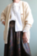 Thumbnail: 80s Leather floral boho skirt