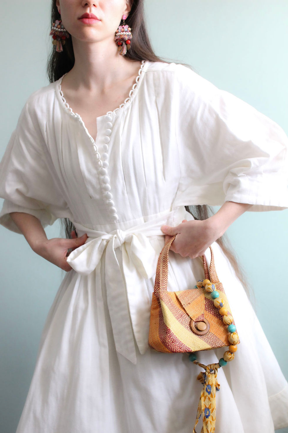 Thumbnail: Preloved cotton button down dress