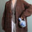 Thumbnail: Mahogany brown speckled cardigan