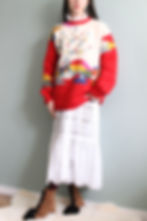 Thumbnail: Vintage Cottage House Icelandic wool sweater in fire red
