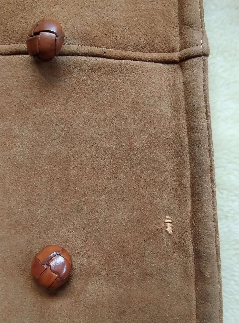 Thumbnail: One of a kind shearling lammy nubuck coat