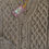 Thumbnail: V neck aran style knit in oatmeal