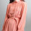 Thumbnail: Vintage silk 60s, 70s handmade coral dress