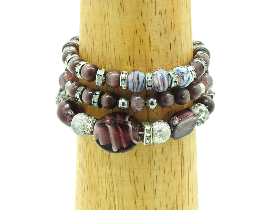 Thumbnail: Becca - Women's Purple Glass and Cat's Eye