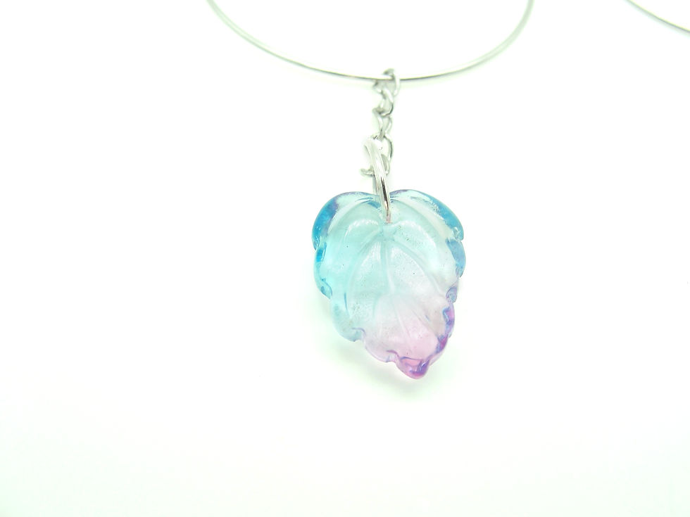 Thumbnail: Fleuria - Women's Turquoise and Purple Earrings