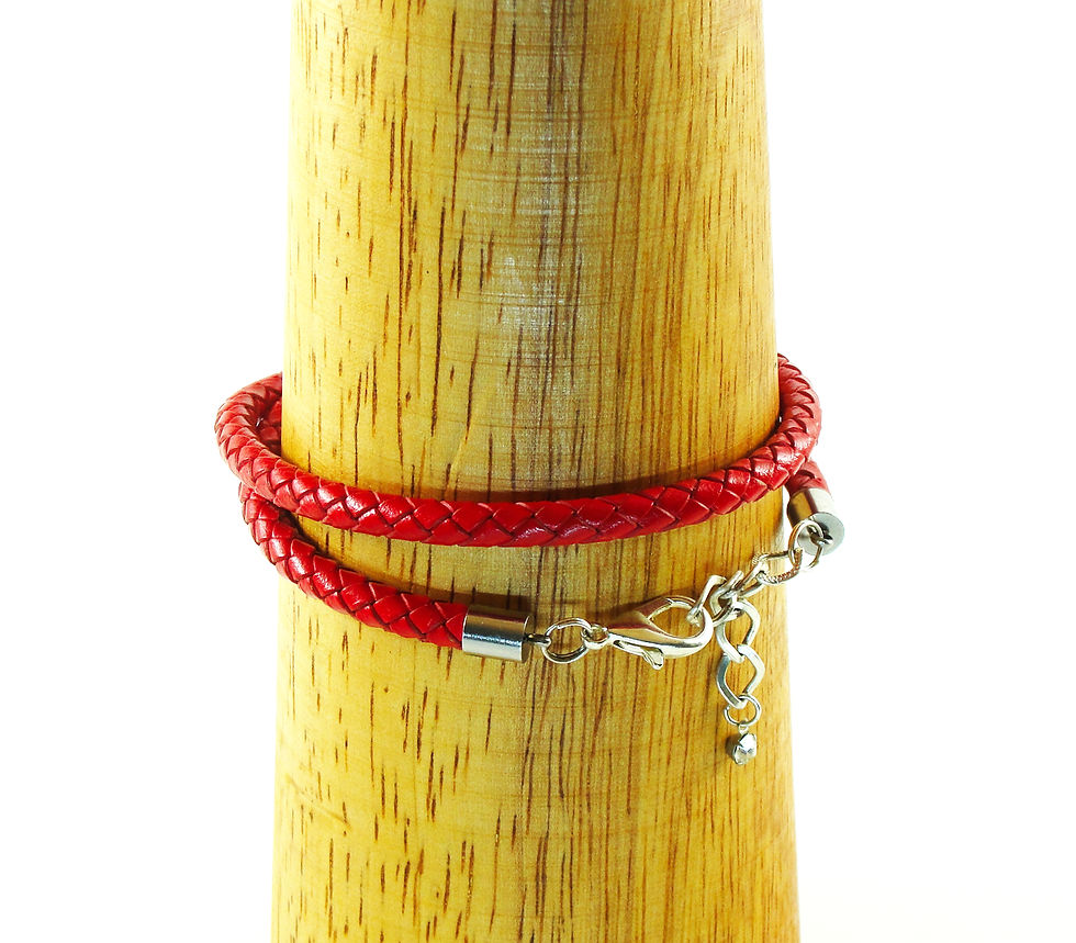 Thumbnail: Clarity - Women's Red Braided Leather Two-Way