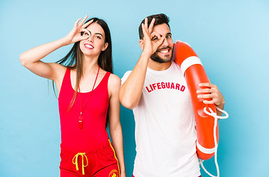 Motivierte Rettungsschwimmer
