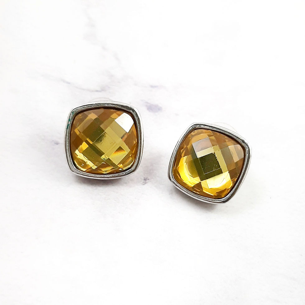 Napier Faux Citrine Stud Earrings