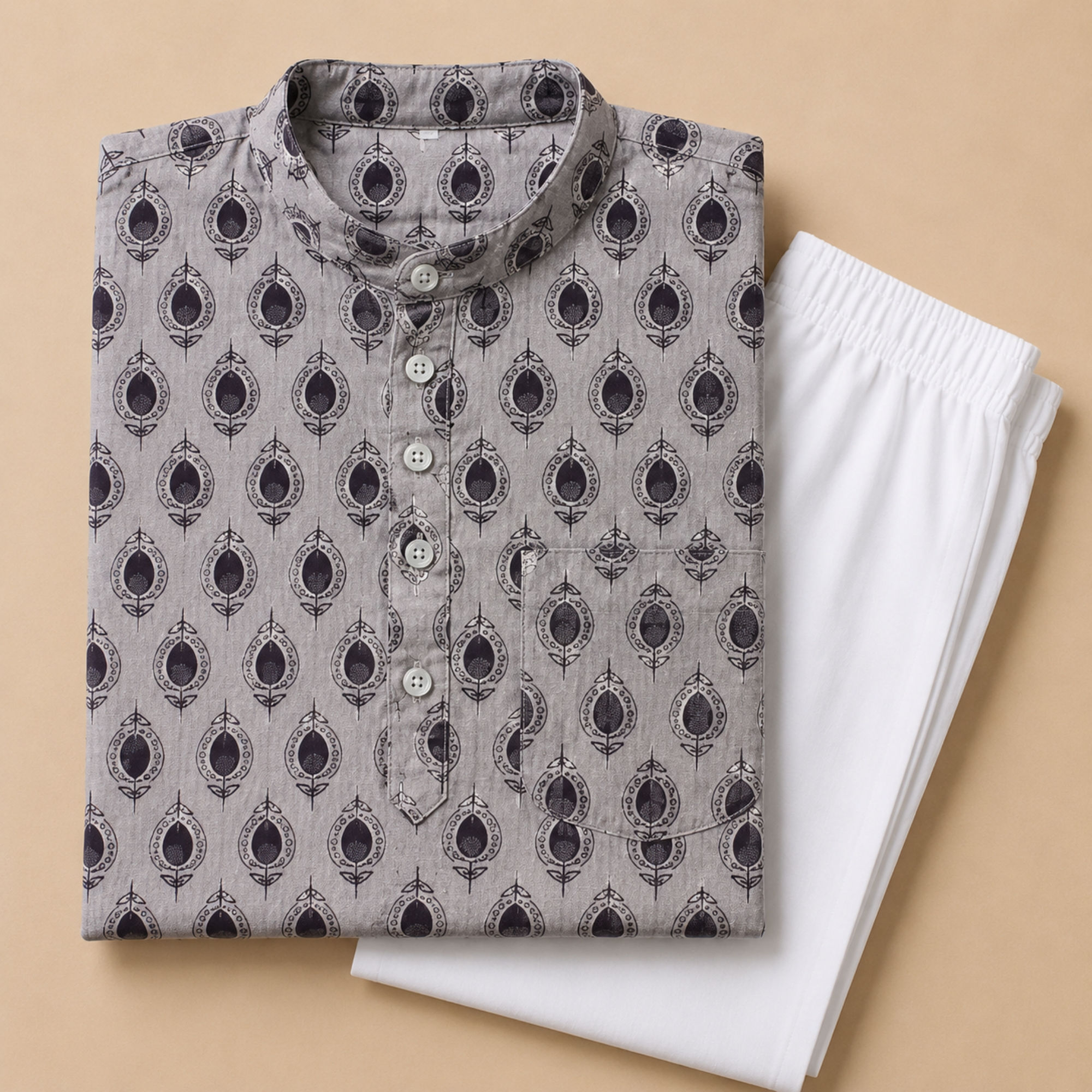 Classic Grey Kurta Set