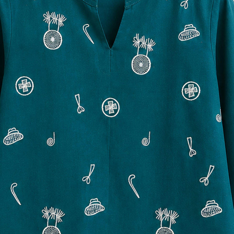 Thumbnail: Teal Embroidered Kurta