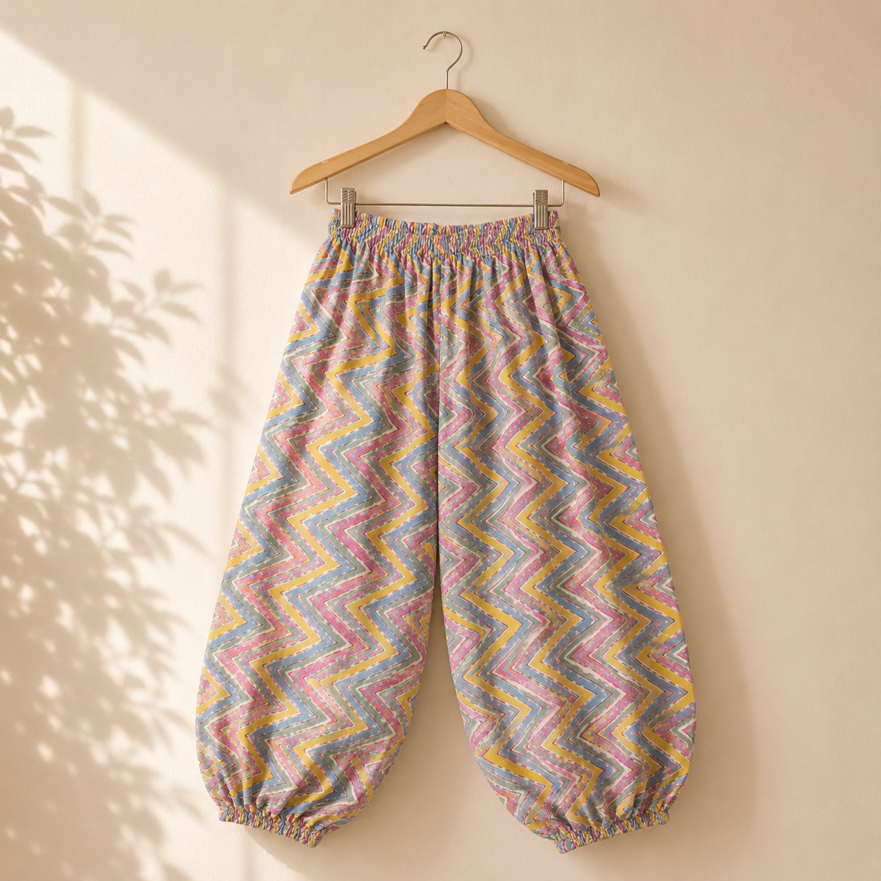 Pastel Zigzag Afghani Pajama